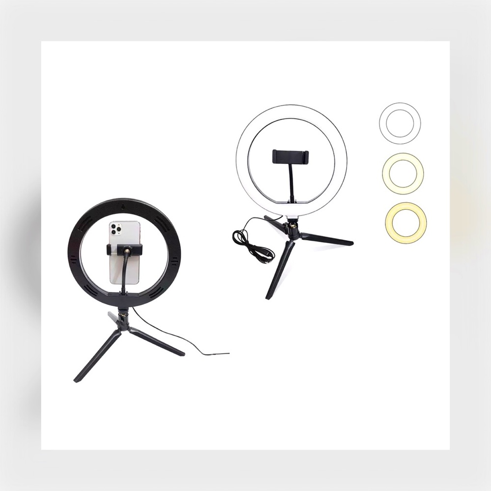 DESKTOP/TABLETOP LED 10 INCH RING LIGHT